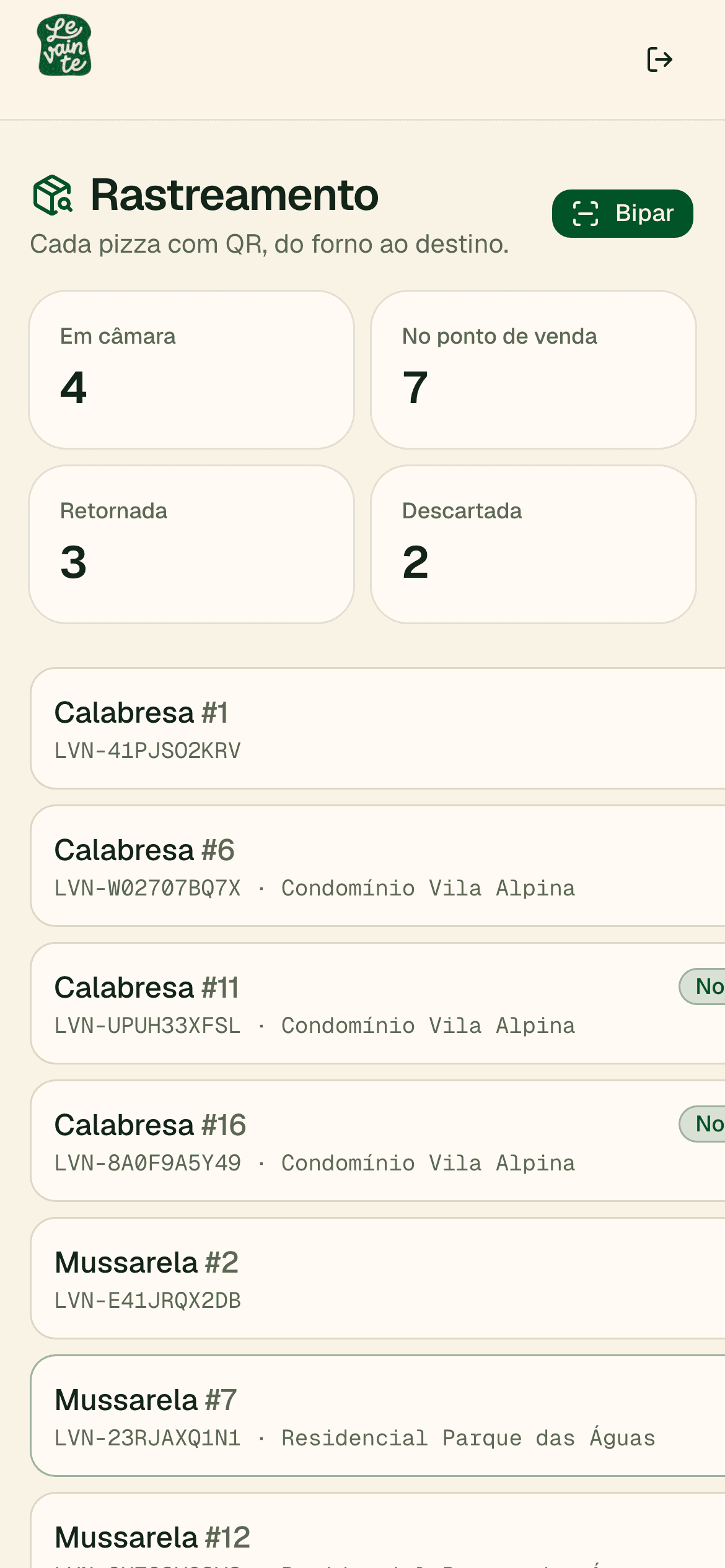 Rastreamento por QR no celular