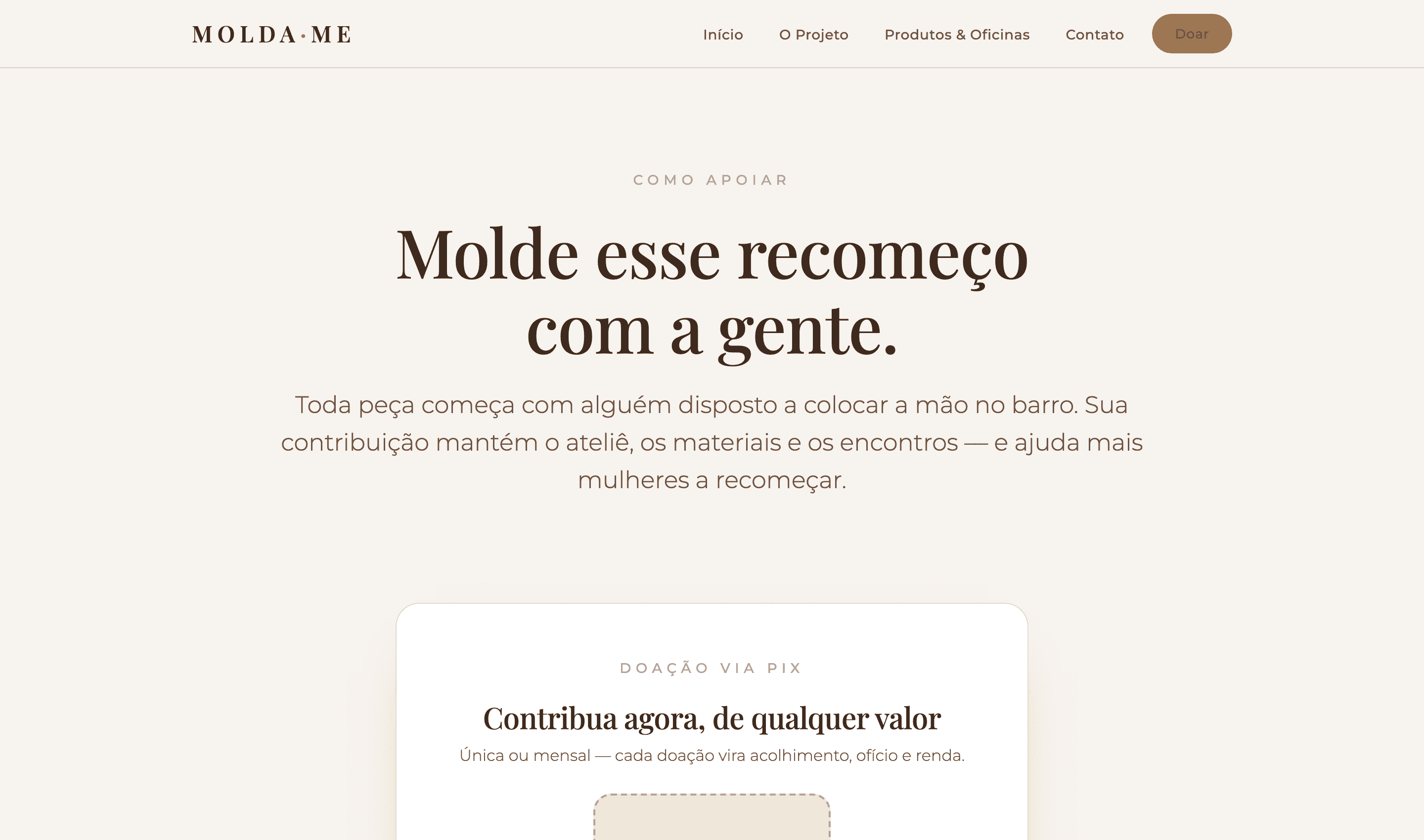 Página de apoio MOLDA-ME